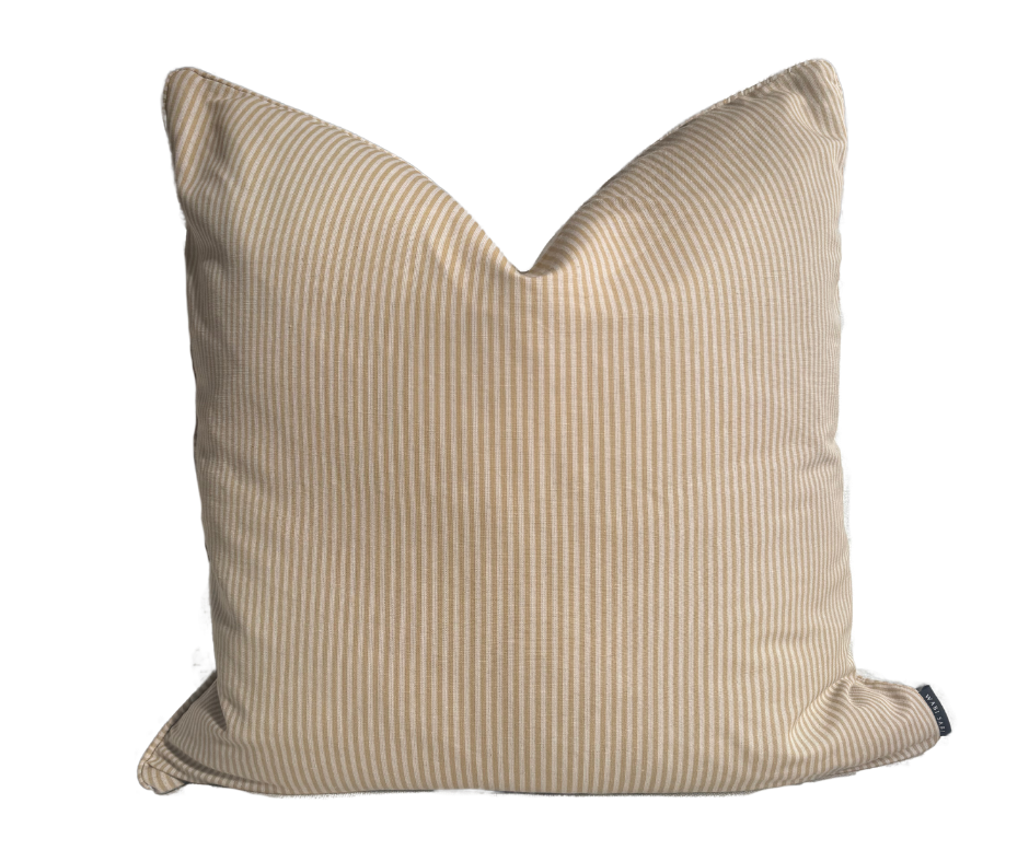 Linny Pinstripe Cushion – STRAW