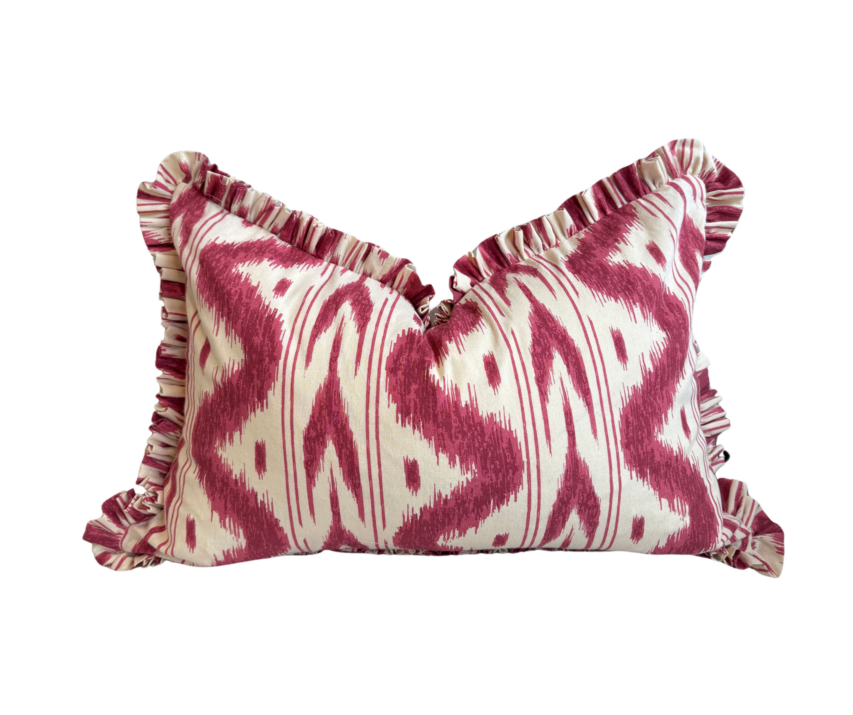 BATAVIA COTTON Cushion – Pink & White Frill