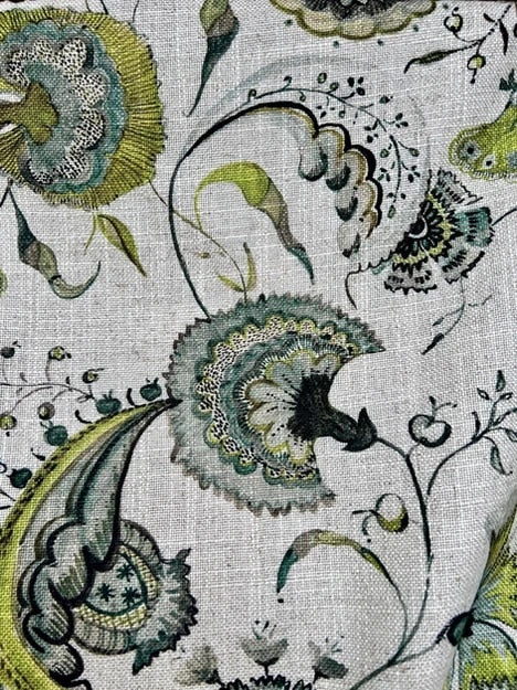 Jaipur Floral Cushion – CHARTREUSE