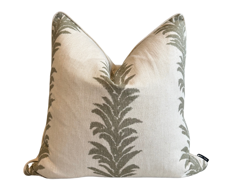 Frond Stripe Cushion – SAGE