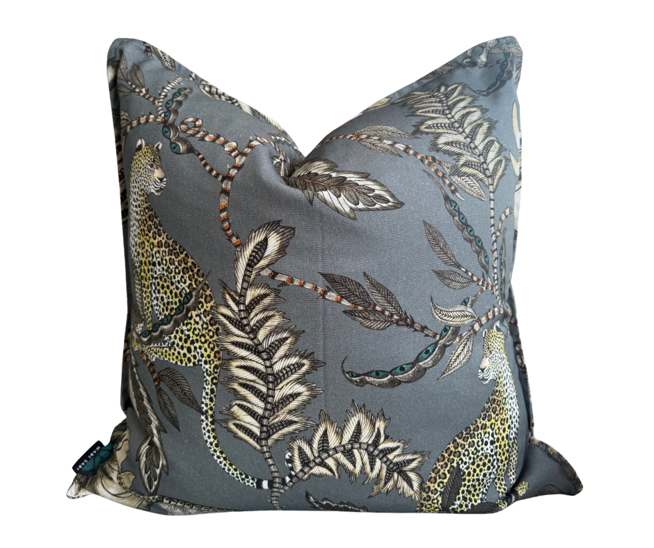 Ardmore Monkey Bean Cushion – Ash Linen