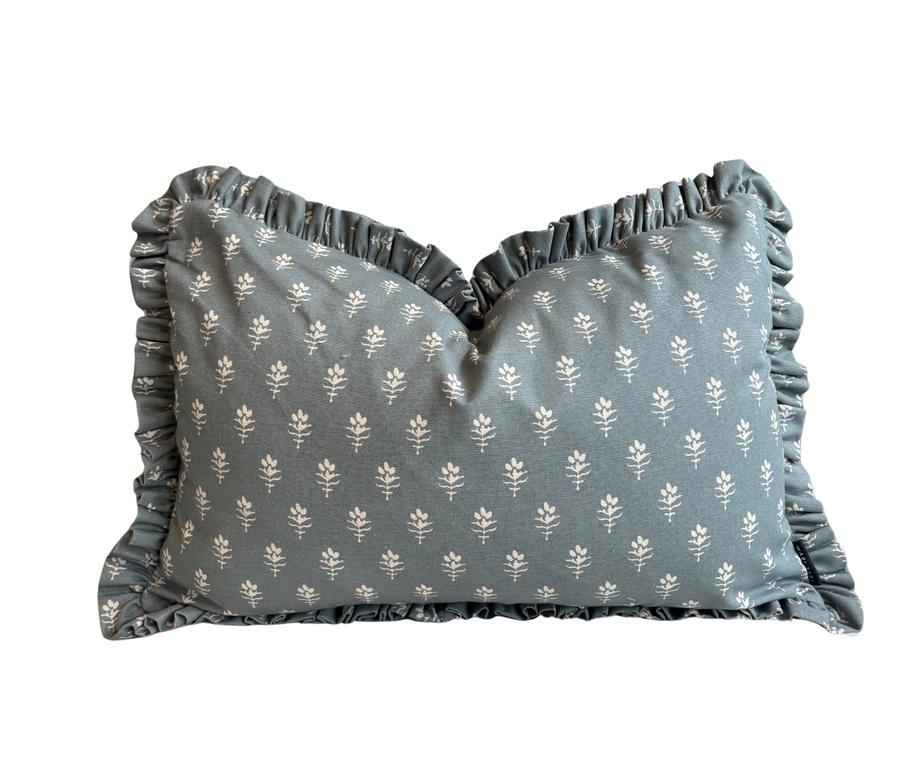 TULSI Cushion – SEA GLASS Frill